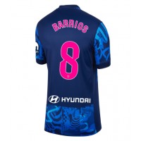 Camisa de Futebol Atletico Madrid Pablo Barrios #8 Equipamento Alternativo Mulheres 2024-25 Manga Curta